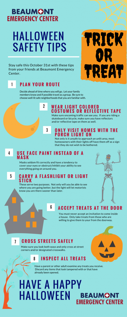 Halloween Safety Tips from Beaumont Emergency Hospital